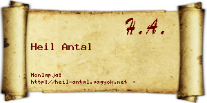 Heil Antal névjegykártya